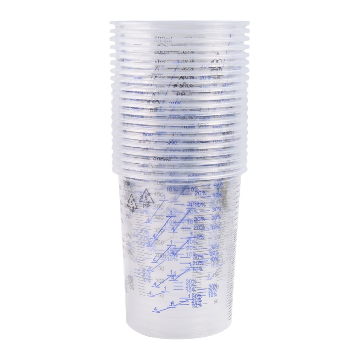 Resin Mixing Cup - X10A 20 Stück Einweg-Farbmischbecher aus Kunststoff,
