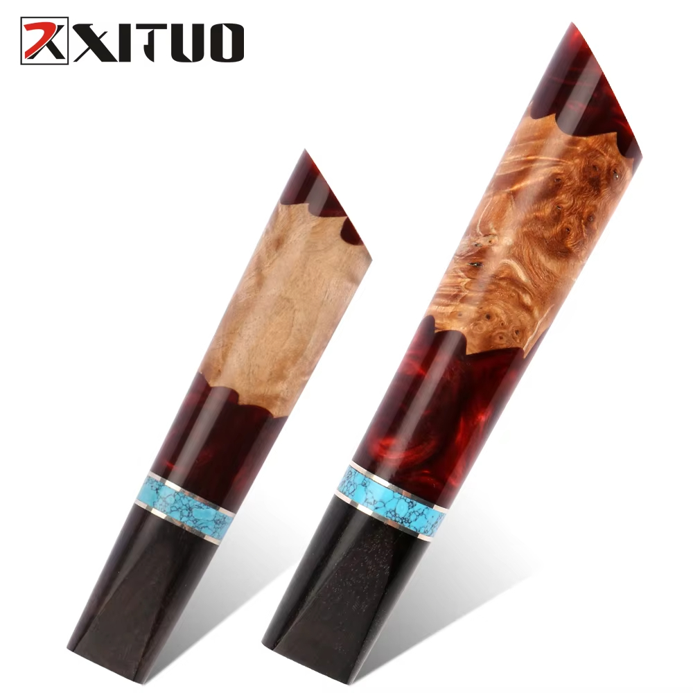Resin Art Love - Japanischer Exquisiter Stabilisierter Holz-Harz-Griff, Herzförmiger Messergriff,