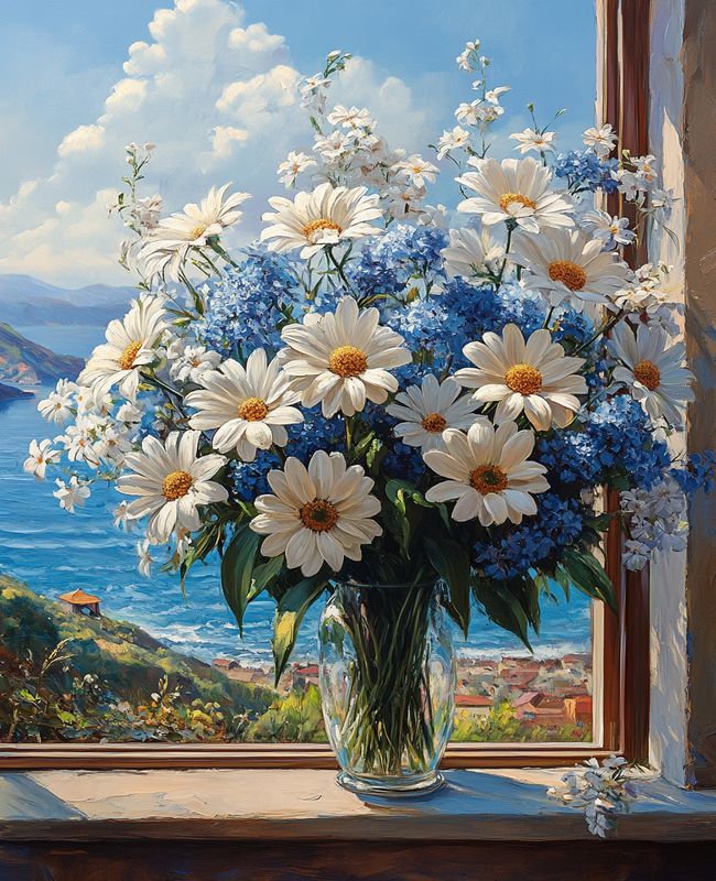 Resin Art Flower - Digitales Diamond Painting nach Zahlen DIY