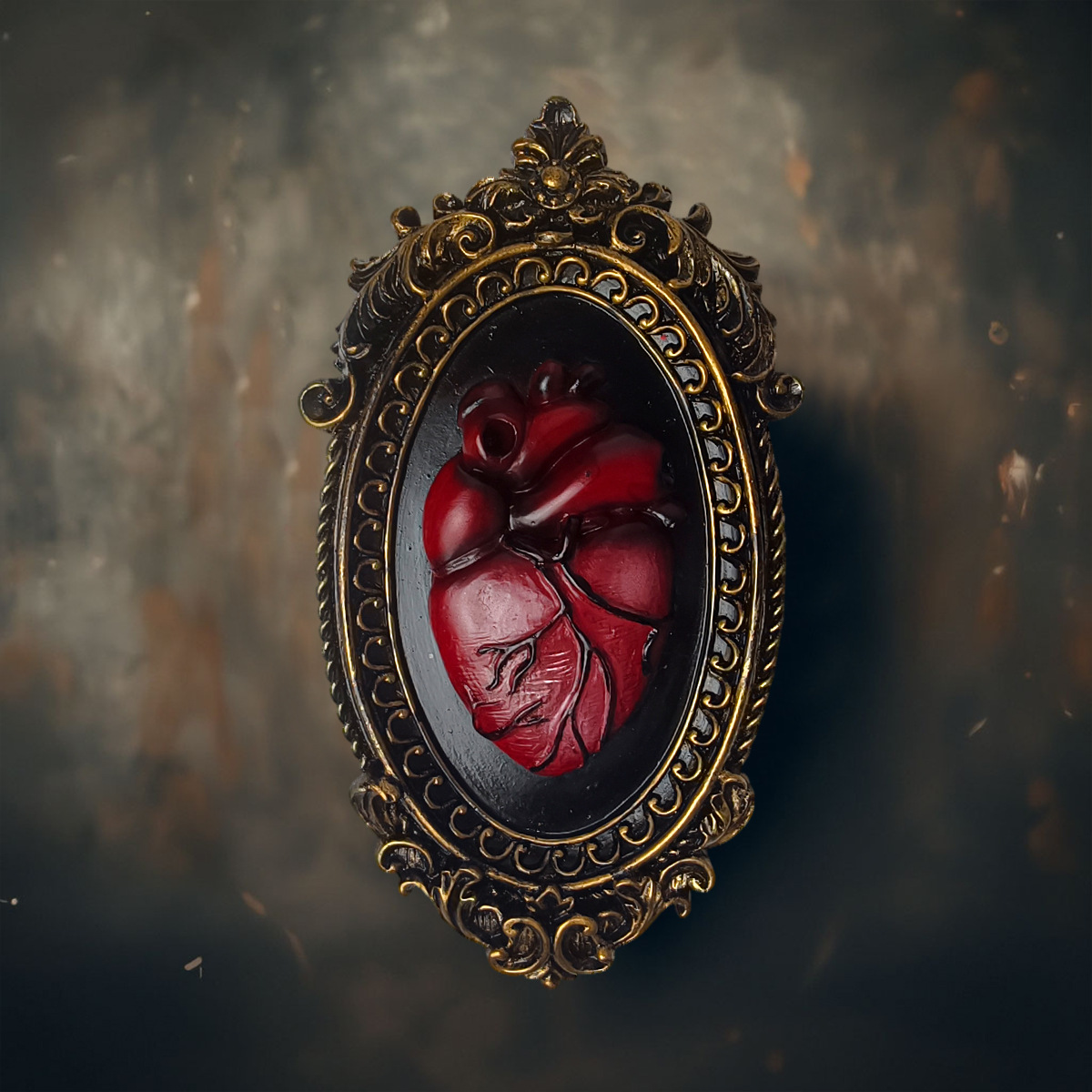 Background Resin Art - Harz-Herz Wandkunst-Dekor im Gothic-Stil, Wandpaneele für