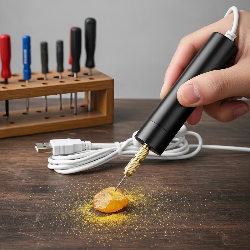 Resin Art Drill Machine - USB-Betriebener Mini-Elektrobohrer Tragbar mit Stabiler Leistung
