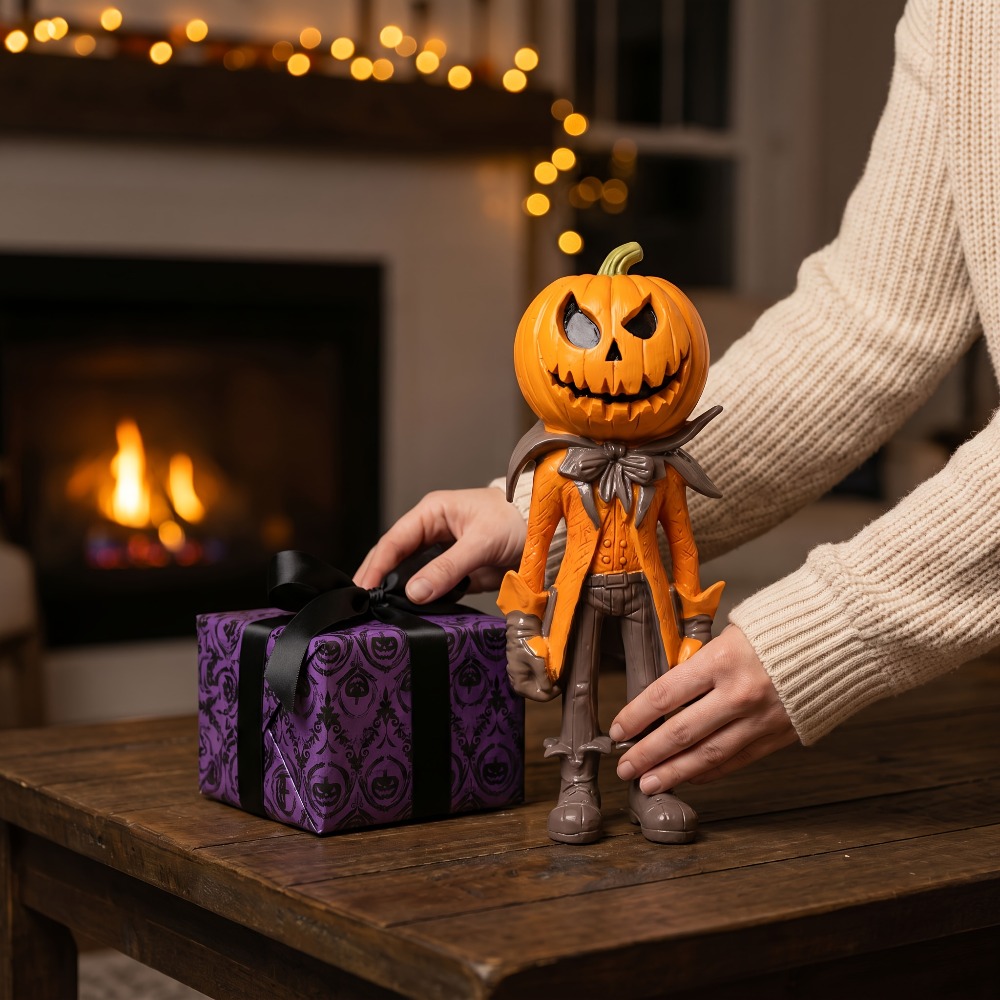 Resin Art Table - Halloween-Kürbisfigur aus Kunstharz, Jack O' Lantern