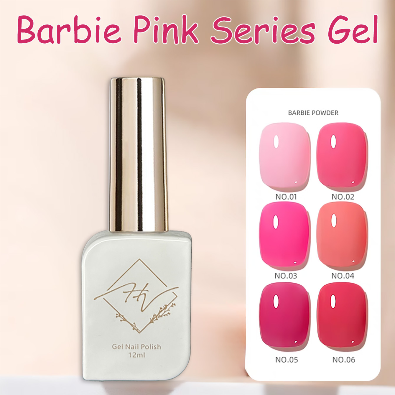 Resin Art With Rose - ZH1PCS Sommer-Bestseller Rosa Rosen-Gel-Nagellack Modischer Beliebter