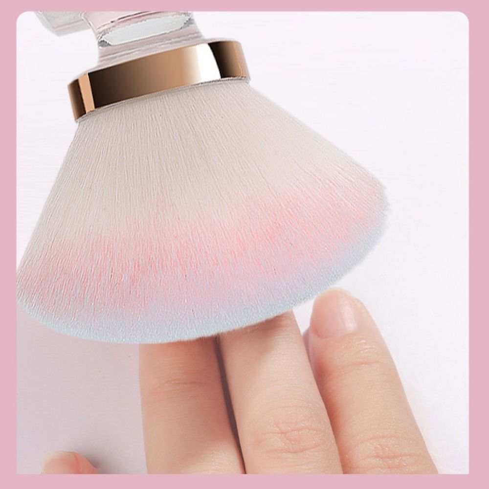 Resin Art With Rose - Tragbarer Rosenförmiger Puder-Rougepinsel Kosmetikwerkzeuge Staubdichte Nagelreinigungsbürste