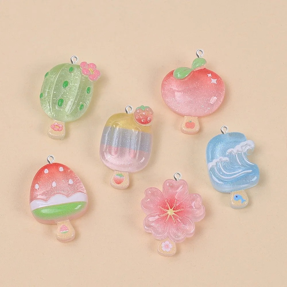 Resin Art Materials - 10 Stück Kawaii Sommer-Eis am Stiel
