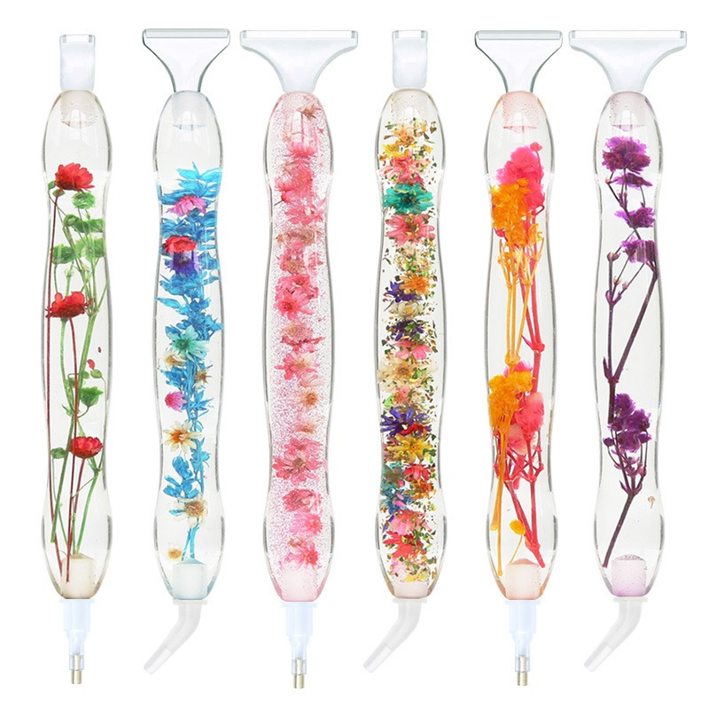 Resin Art Flower - 1 Set Blumendesign Harz 5D Diamant-Malstift,