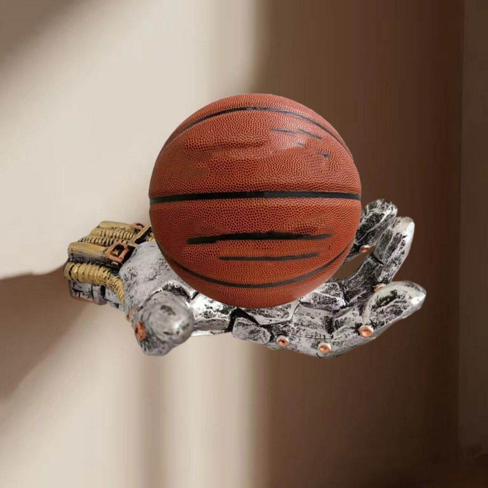 Background Resin Art - Modell-Basketball-Aufbewahrungsregal aus Kunstharz, Wandmontiert, Kreative Wanddekoration,