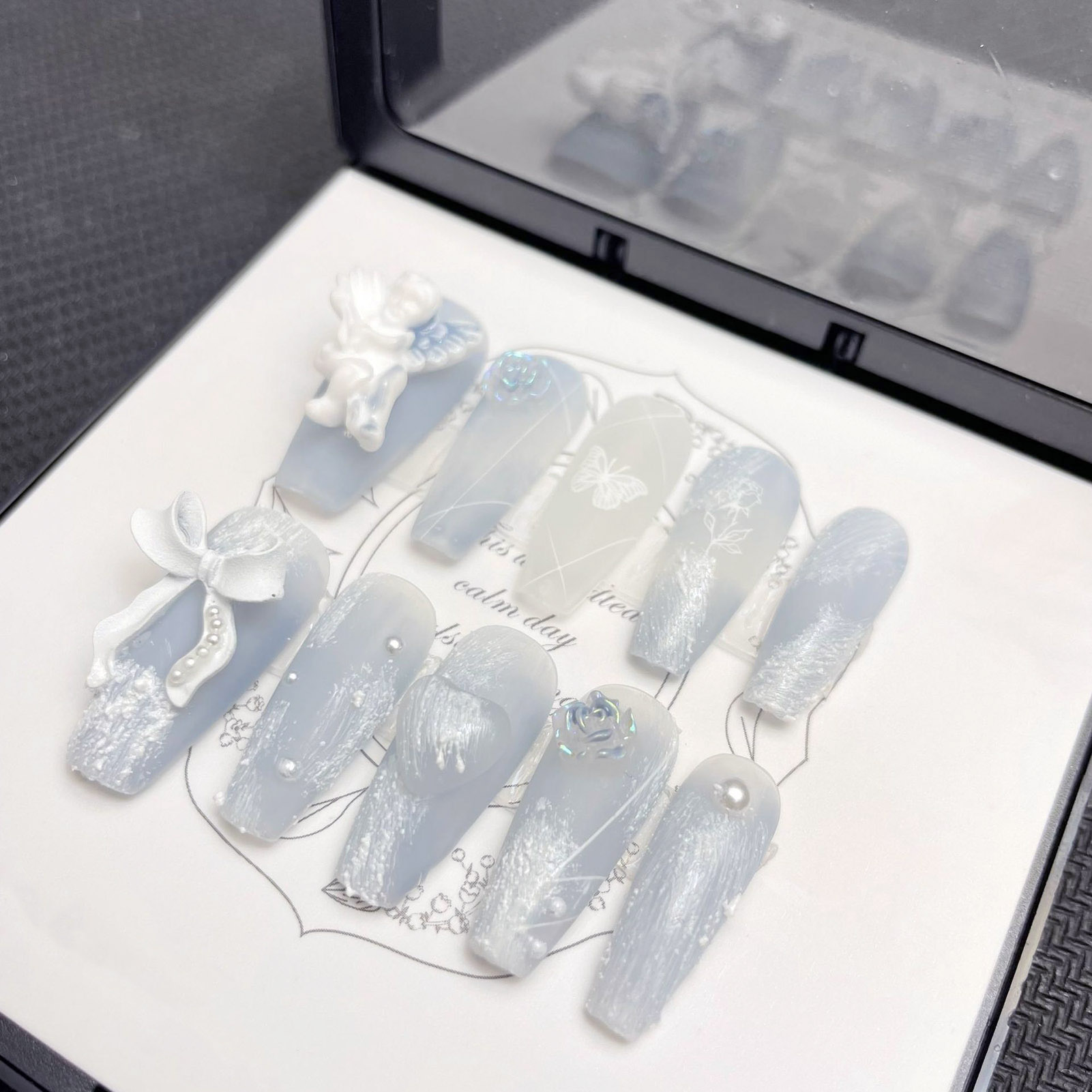 3D-Gips-Engel-Kunstnägel, glän – Resin Art Flower Bewertung und Preis