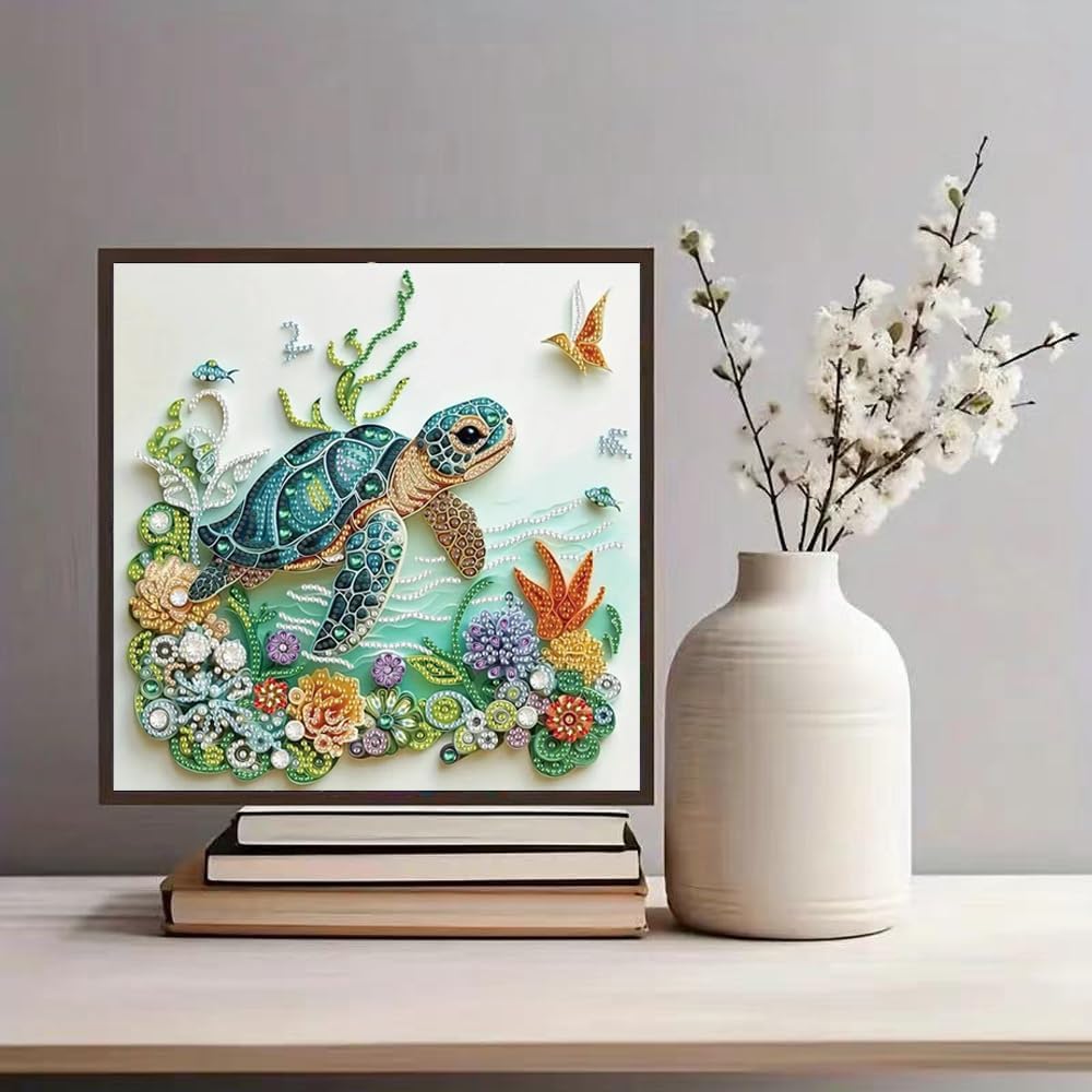 Meeresschildkröten-Diamantmale – Resin Art Flower Bewertung und Preis