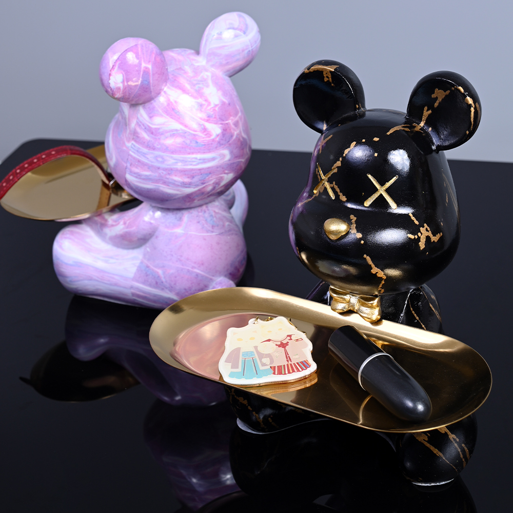 Bunte Bärenstatuen und Skulptu – Resin Art Table Bewertung und Preis