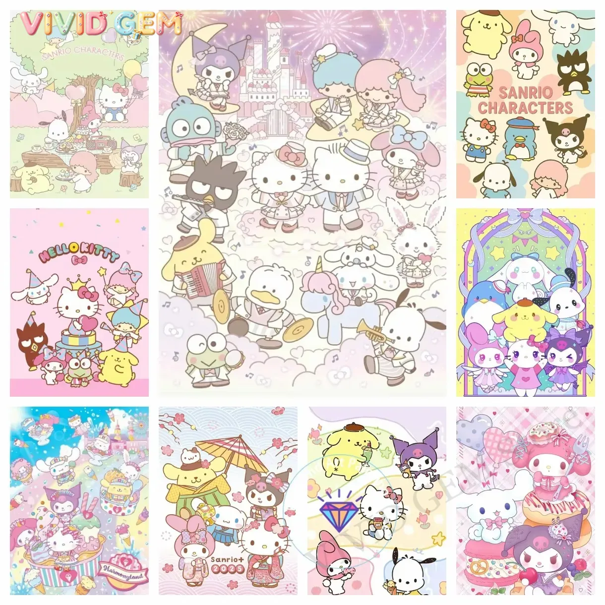 Diamantmalerei Sanrio Family C – Resin Art Home Decor Bewertung und Preis