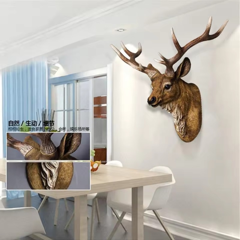 60/80CM American Deer Head Wan – Background Resin Art Bewertung und Preis
