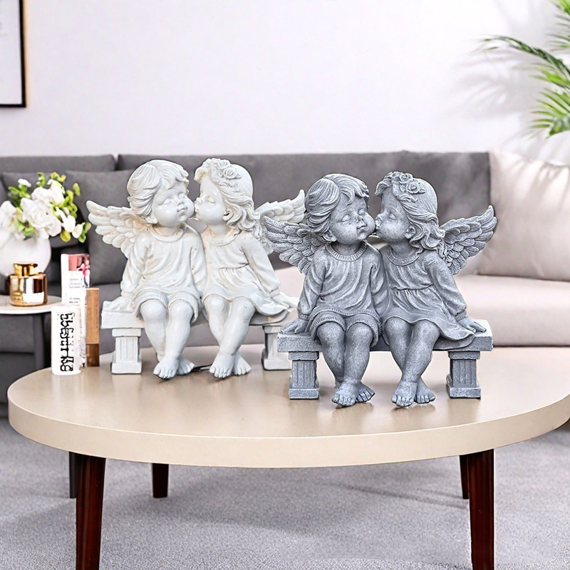 Harz-Liebesengel-Skulpturen un – Resin Art Table Bewertung und Preis