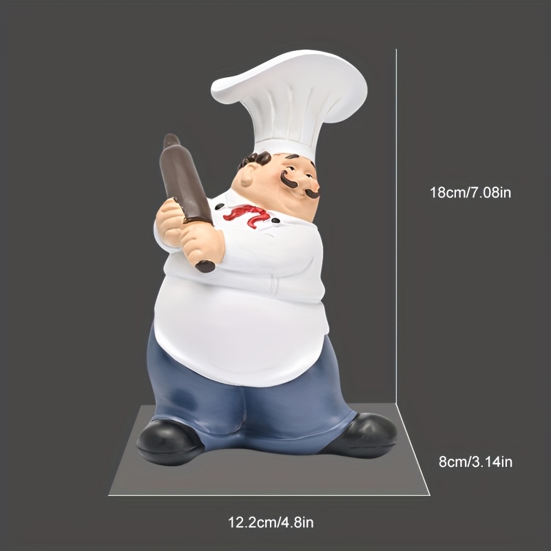 Mustache Chef-Chef Harzfigur m – Resin Art Kitchen Bewertung und Preis