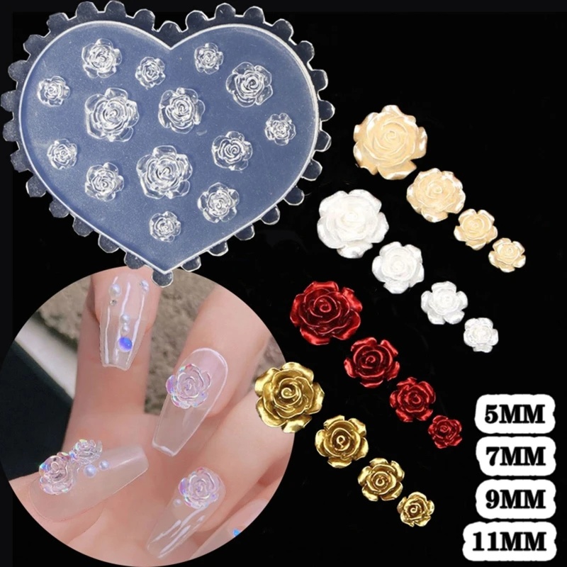 3D Rosenblüten Nagelkunst-Deko – Resin Art With Rose Bewertung und Preis