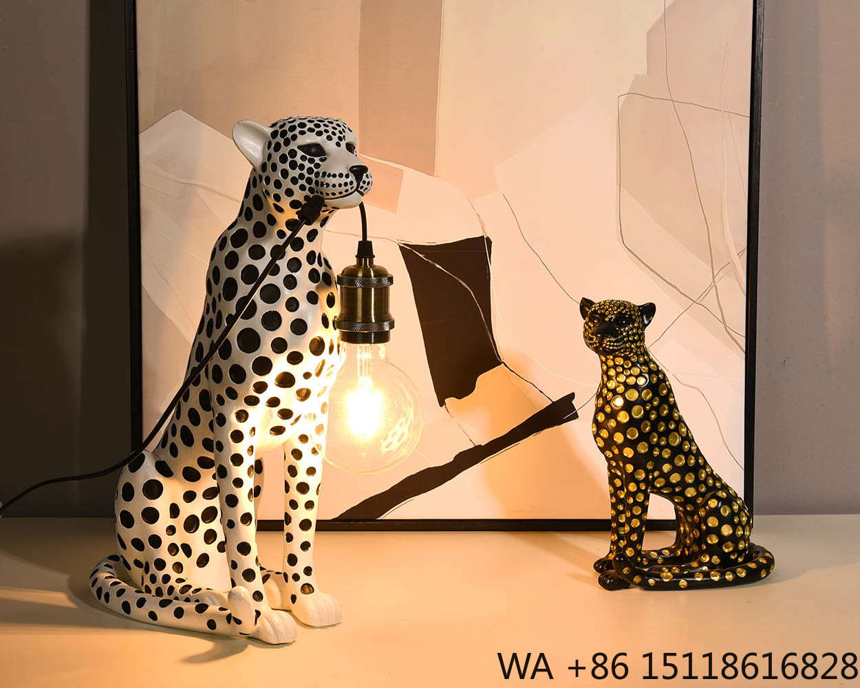 Moderne Kunst Tier Leoparden-H – Resin Art Table Bewertung und Preis