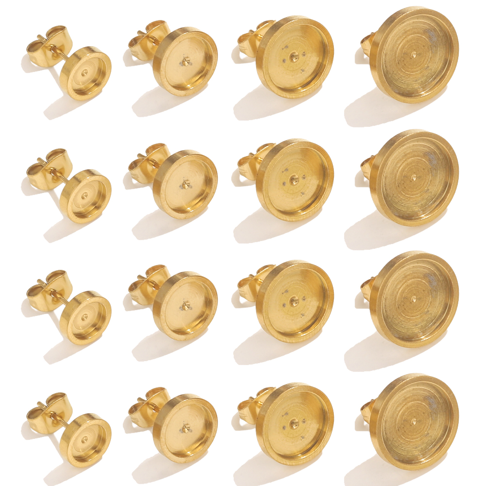 10 Stück Edelstahl Gold Ohrrin – Resin Art For Sale Bewertung und Preis